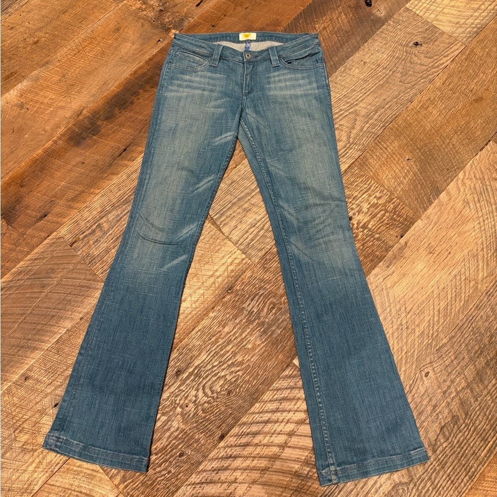 Vintage Y2K Antik Denim Ricky Big T Bootcut Jeans USA Low Rise Embroidered 31